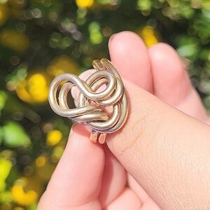 Elegant Bronze Knot Ring